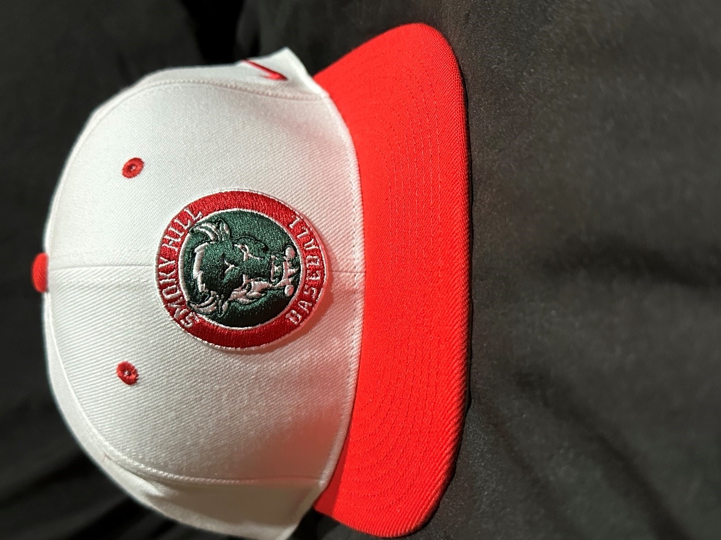 SH White w/ Red Bill Hat (New Logo)
